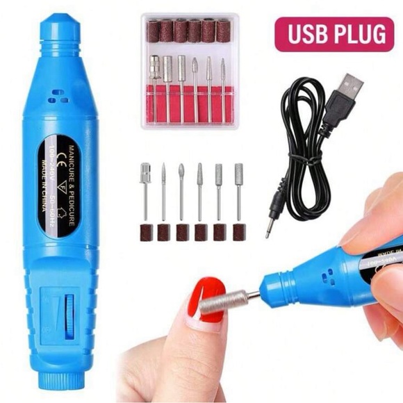 Other - 1set blue Professional Electric Nail Drill Machine Nail Files Pen Pedicure